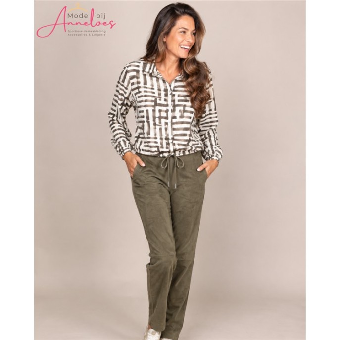 ZOSO Broek Cato Suedine Groen